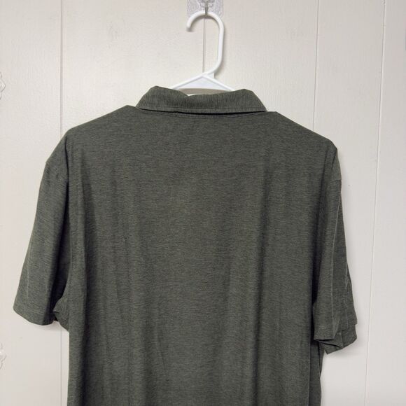 Vuori Polo Mens XL Olive Green Strato Tech Stretch Performance Golf Shirt V188 - Picture 11 of 12